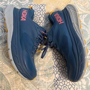 Hoka Navy and Pink Athletic Sneakers